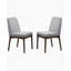 Ensemble de chaises de salle à manger de style Mid-Century, ensemble de 2 chaises rembourrées en tissu de bois massif