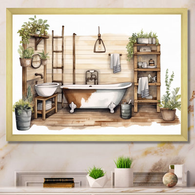 Décor de salle de bain naturel - impression