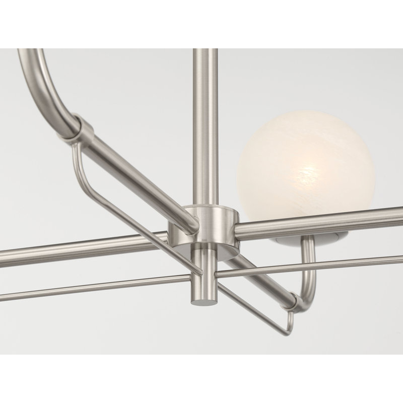 4 LIGHT CHANDELIER, Brushed Nickel