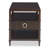 Reeded Solid Wood End Table with Storage