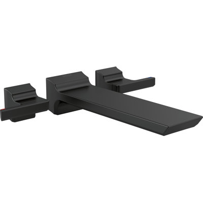 Pivotal Double Handle Wall Mounted Tub Filler Trim