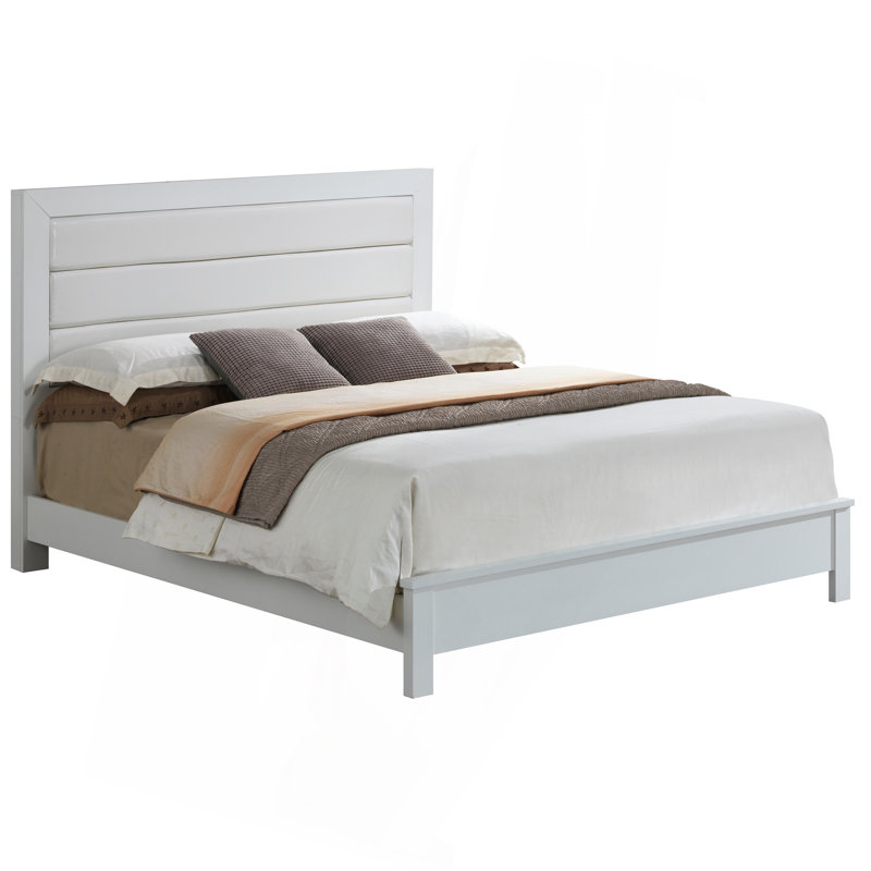 Lit double de qualité supérieure en blanc polyvalent, Blanc, Lit double