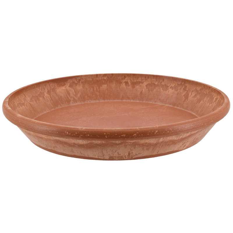 Analuz Wood Weather Resistant Saucer Plant Stand, 2" H x 14" W x 14" D