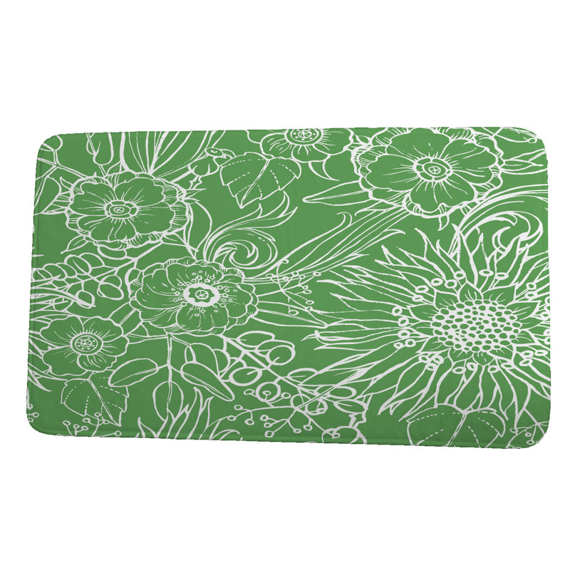 Tapis pour salle de bain Lemos, l 24 po x L 36 po, Vert
