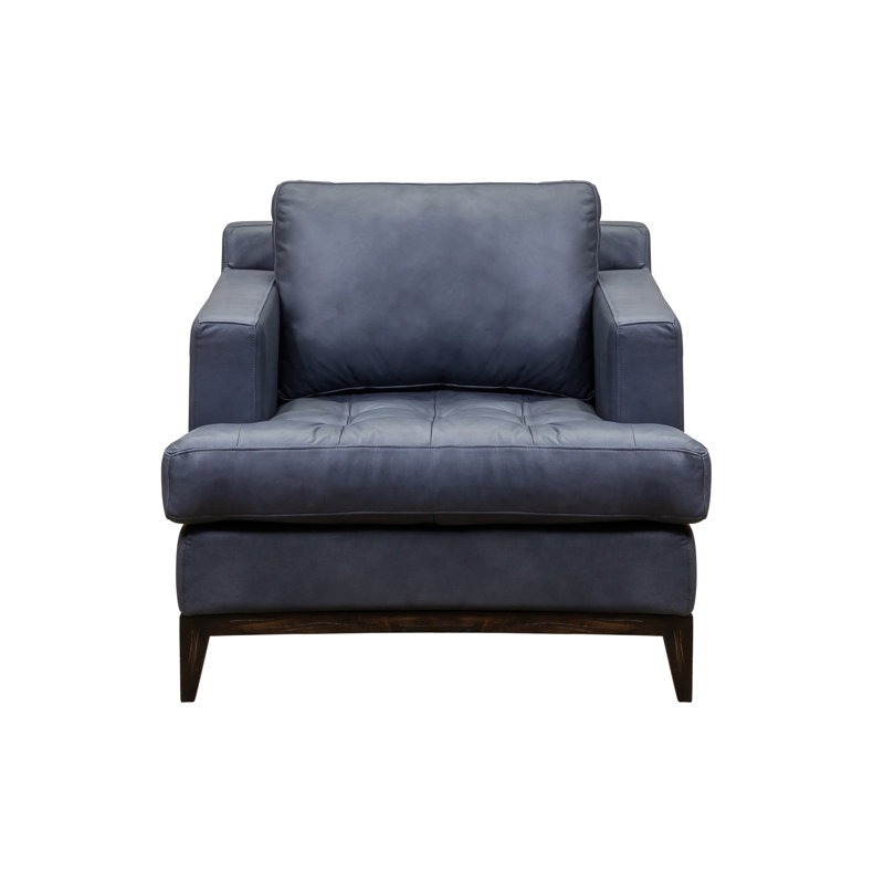 Luna Armchair, Midnight Genuine Leather