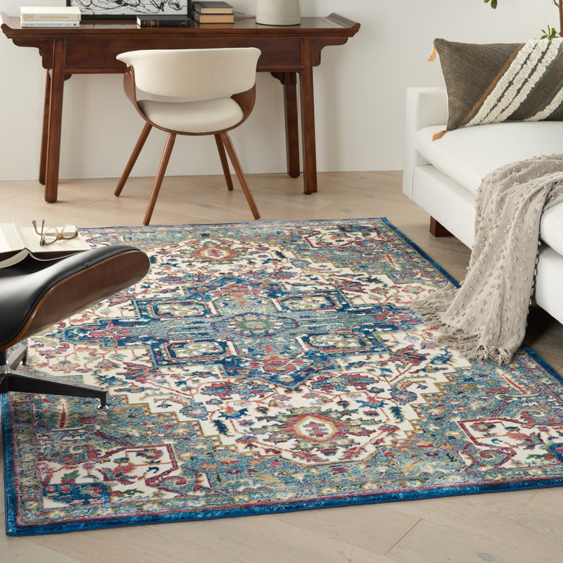 Sagadahoc Floral Indoor Rug, Rectangle 7'10" x 9'10"