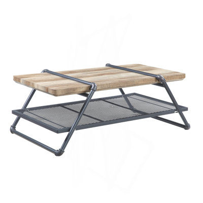 Table basse chêne et gris sable