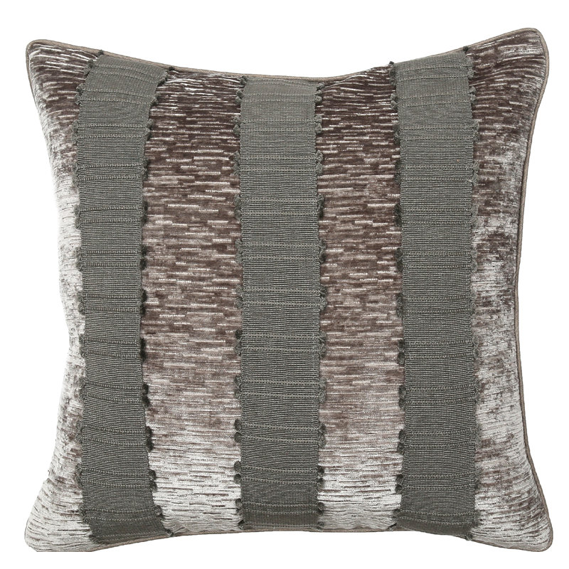 Housse et insert de coussin carré Tassel Tape, 22 po x 22 po