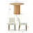 Danayla 4 - Person Dining Table Sets With 41.5'' Round Table & 4 Upholstered Linen Chairs-103707430
