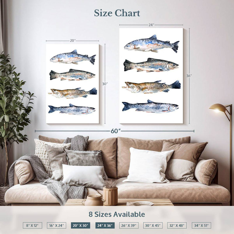 Brampt Stacked Trout II, 36" H x 24" W