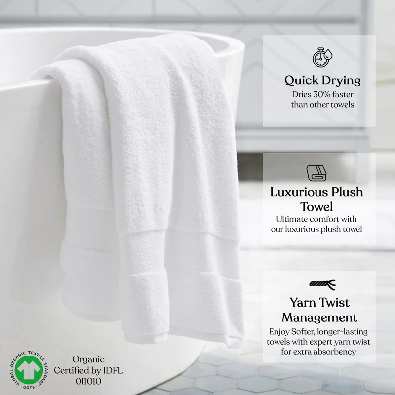 Drap 100% coton biologique Delara, Blanc, 2