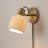 Petaluma Bone Porcelain Plug-In Wall Sconce with Dimmer – Handcrafted Translucent Porcelain Shade, Warm Ambient Glow, Easy Installation, LED Compatible, Smart-Switch Ready Mid-Century Modern Wall Lighting-121541765