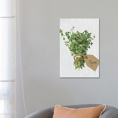 Thyme 1 Piece Wrapped Canvas Wall Art