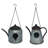  Metal Rustic Teapot Set of 2 Spring Home Decorations