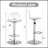 Modern Minimalist Bar Chairs And Bar Stools. Can Rotate 360 ° And Adjust Lifting. PET Backrest And PU Seats. Set Of 2. Suitable For Bars, Restaurants
