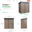 5 Ft. W x 3 Ft. D Metal Lean-To Garden Shed-2120170628