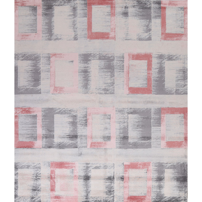 Tapis oriental géométrique transitionnel 2X3, Carré 9 pi 10 po