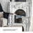 51.18"Gray White Natural Marble Decorative Fireplace Mantel-118625818-118625820