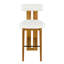 Ensemble de 2 tabourets de bar en bois rembourrés avec revêtement doux-129903713