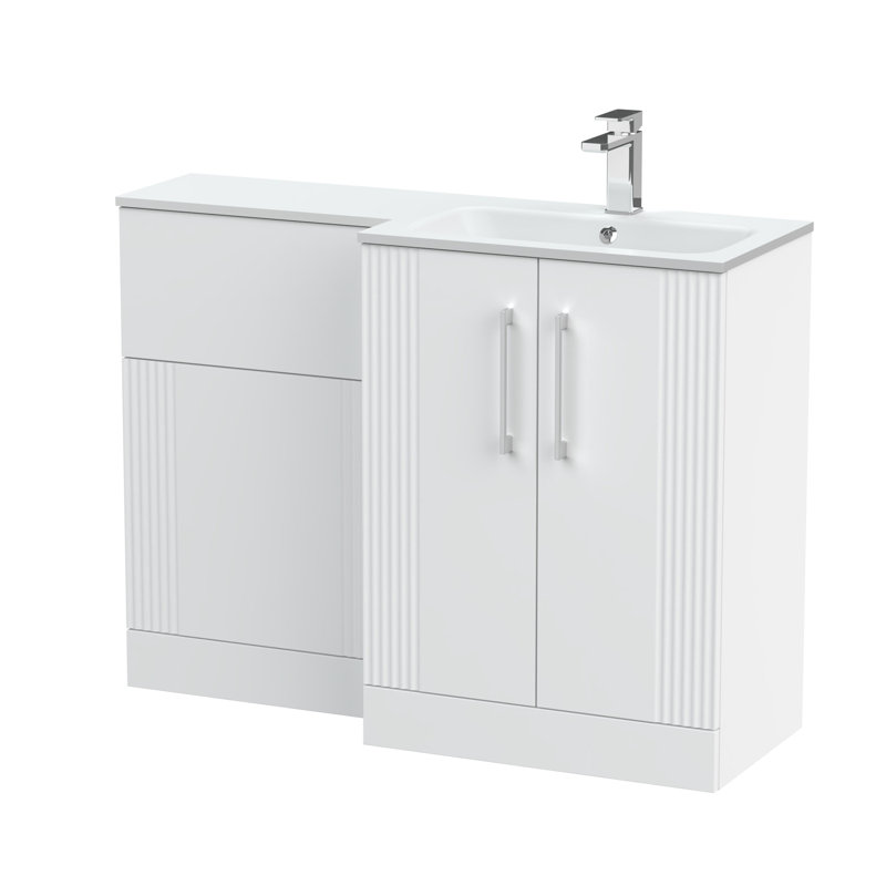 Deco 1105 mm Bathroom Vanity, Satin White