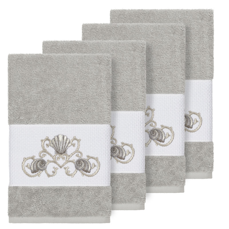 Bella Turkish Cotton Hand Towel, Light Gray