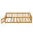 Kids Floor Bed with Safety Guardrails & Door, Low Profile Pine Wood Twin Bed for Children-416601752-416601755