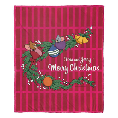 Northwest Wb Tom And Jerry Merry Christmas Throw In Multi