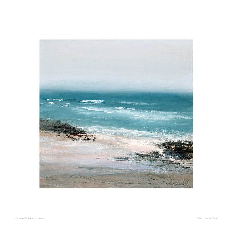 Shoreline - No Frame Print, White, Paper, 40cm H x 40cm W