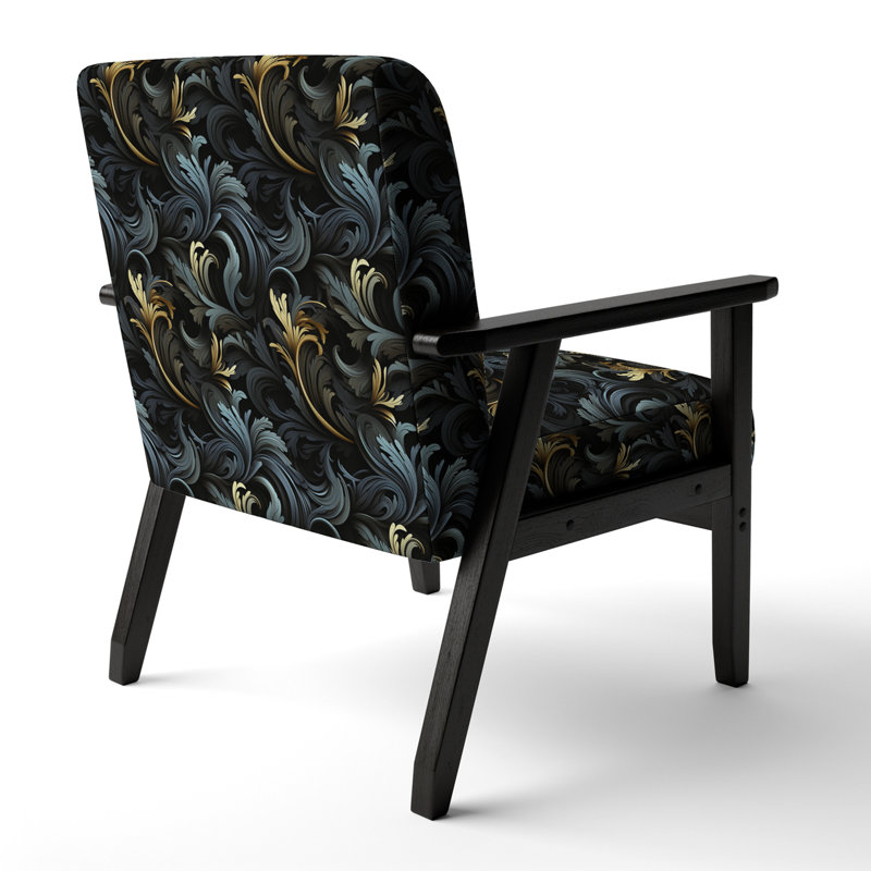 Chaise avec accoudoirs rembourrés style bohème et éclectique Paisley