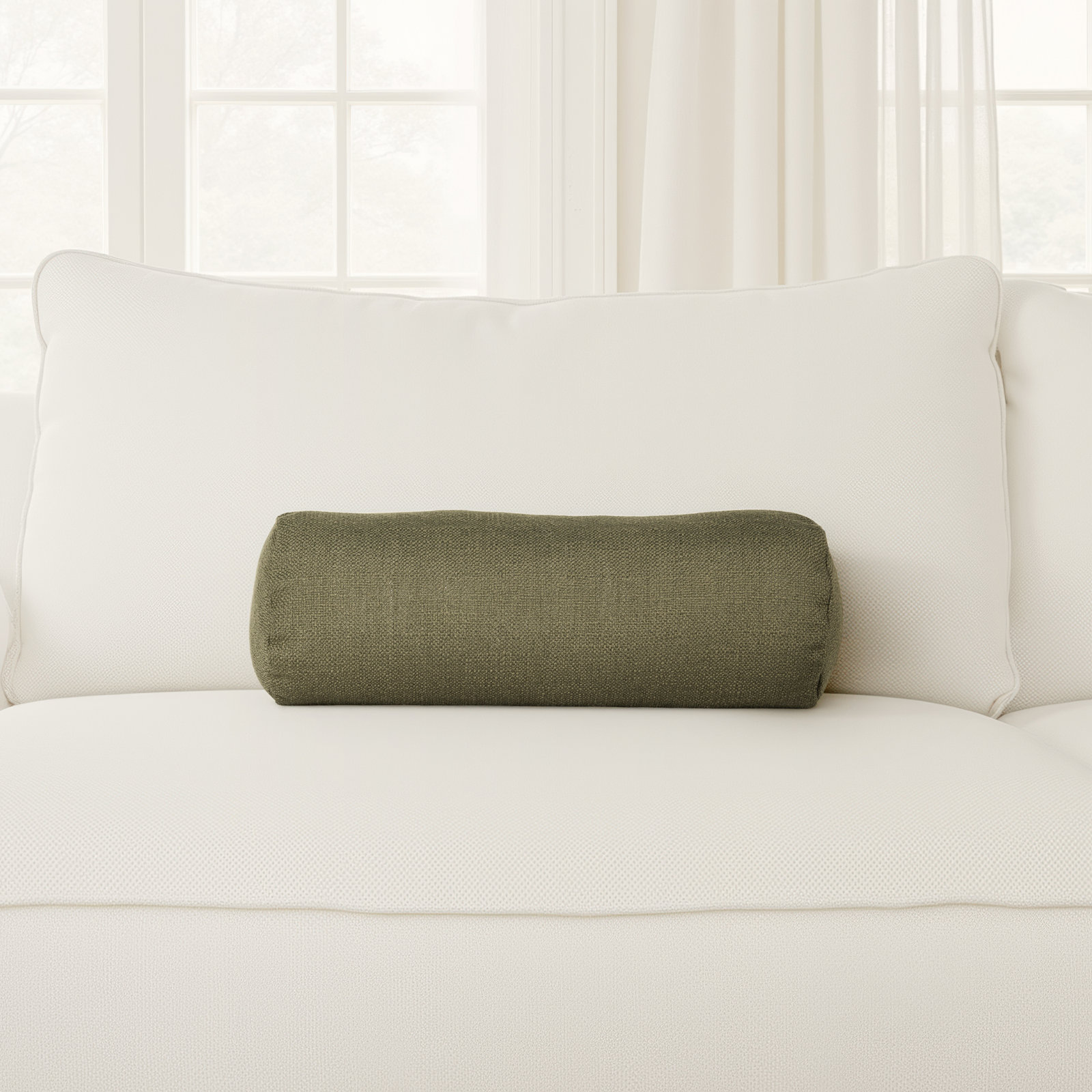21" x 8" Throw Pillow, Green