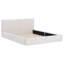 Grand lit tapissier au sol en velours-550158351
