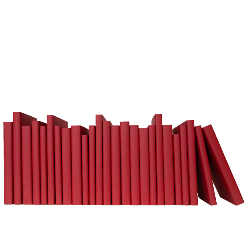 Decorative Books - Orchard Oversized Paper Wrapped Books - Red Books By The Foot, Orchard