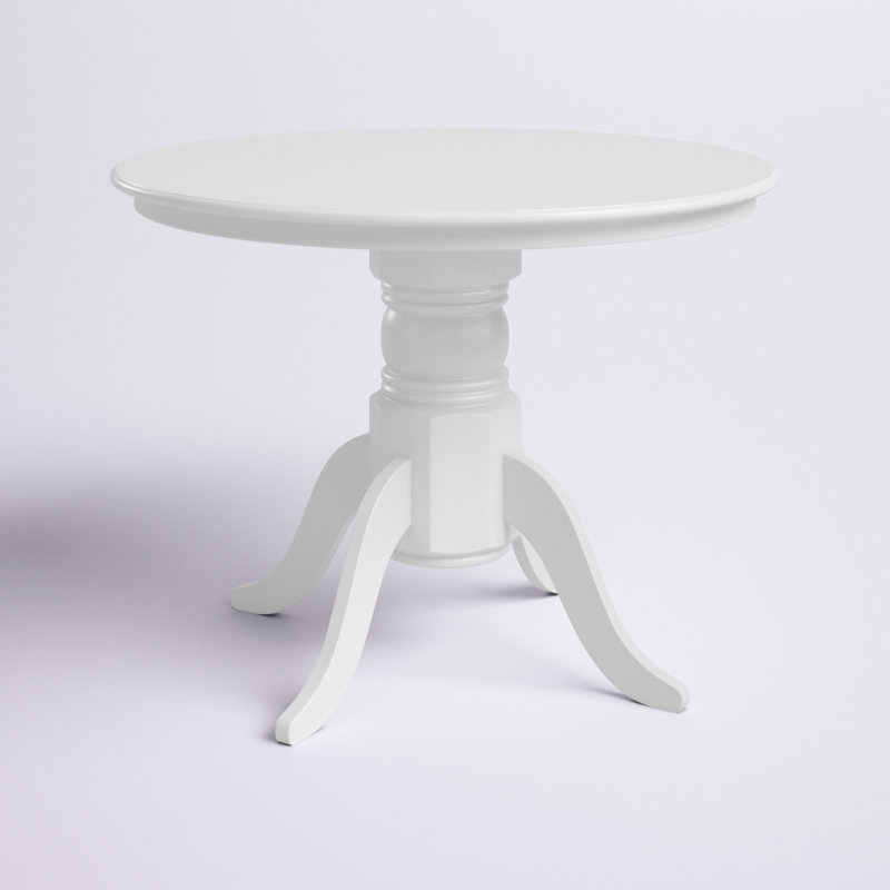 Table de salle à manger Akeriah, Blanc, Blanc