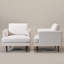 Ensemble de 2 fauteuils pivotants rembourrés Miller-1676801466
