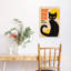 «Black Cat Cabaret Club», reproduction d'art rétro d'un chat noir-133612815