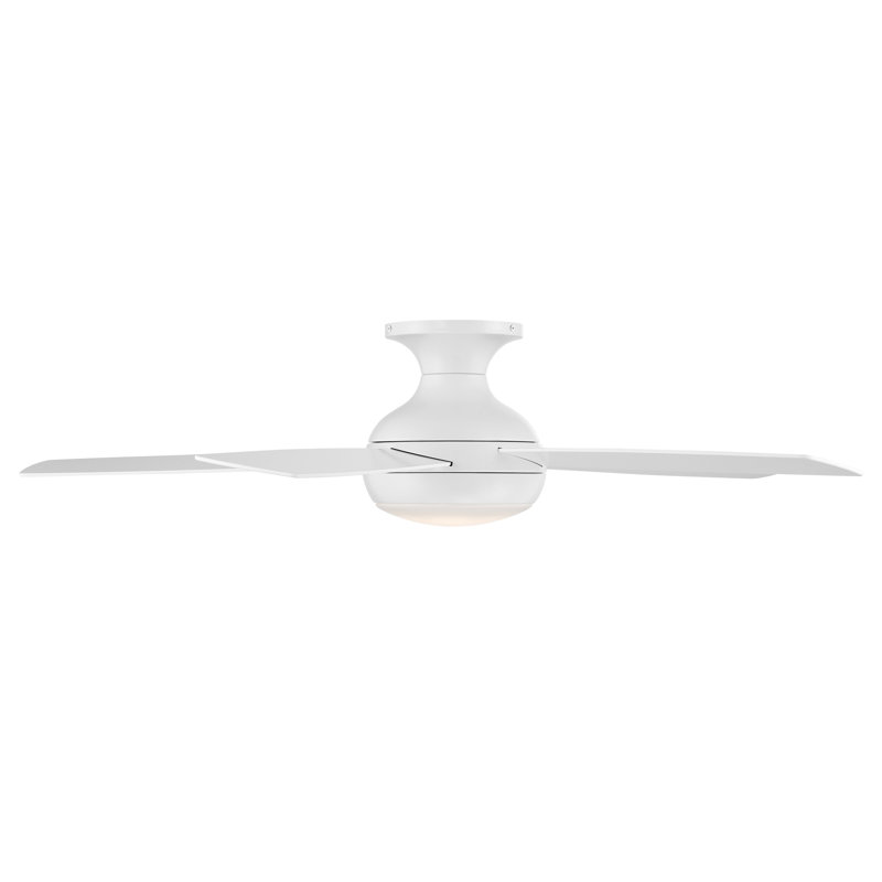 Ventilateur de plafond encastré intelligent à 5 pales Odyssey avec télécommande et ensemble d'éclairage à DEL inclus, 52"