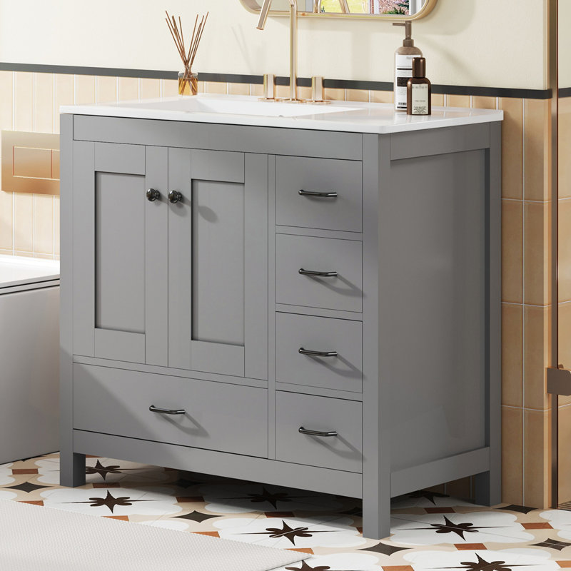 Meuble-lavabo 36 po avec lavabo en céramique
