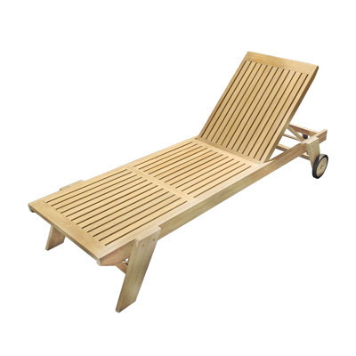 Montevideo Outdoor Teak Wood Chaise Lounge