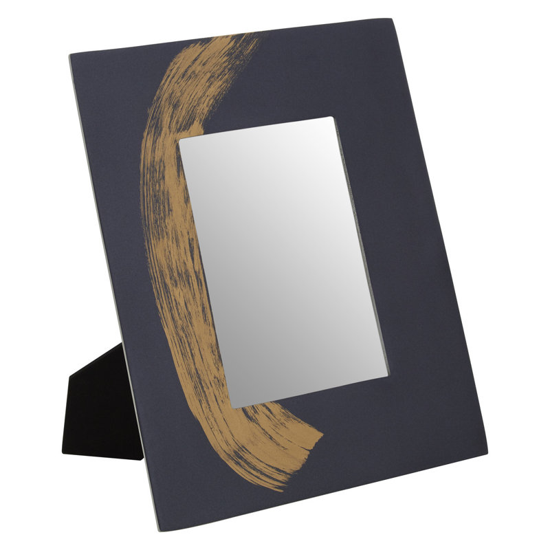 Bodell Wood Picture Frame with Mat, Blue/Gold, 23cm H x 28cm W x 2cm D
