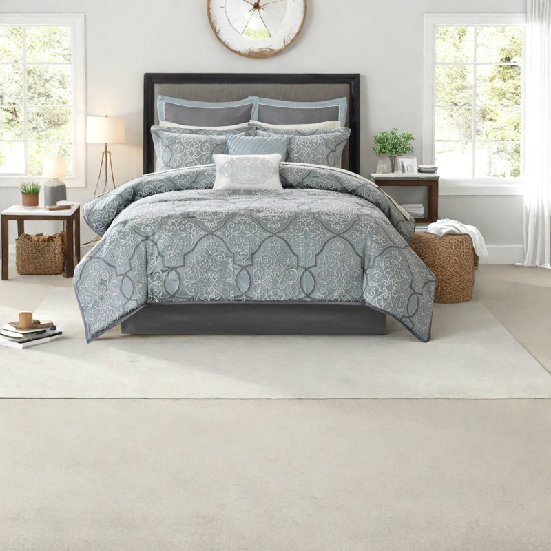 Ensembles de literie en coton luxueux, style à motif géométrique pour le confort de la maison