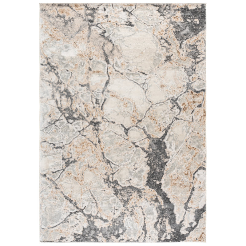 Kayliann Performance Abstract Rug, Oval 7' x 10'