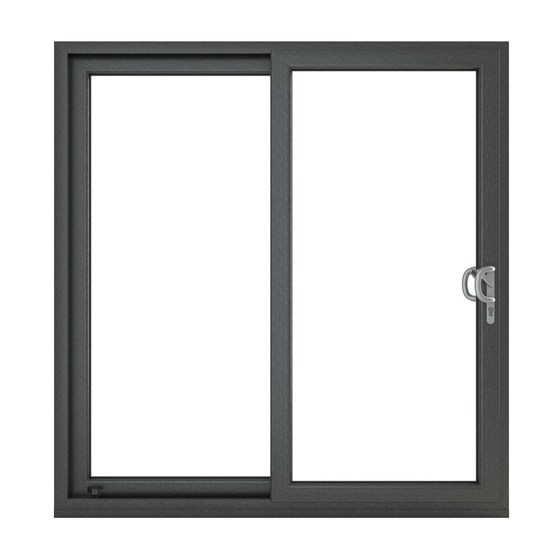 Upvc Sliding Patio Door, Grey, 209cm H x 149cm W x 7cm D, Left Hand/Inswing