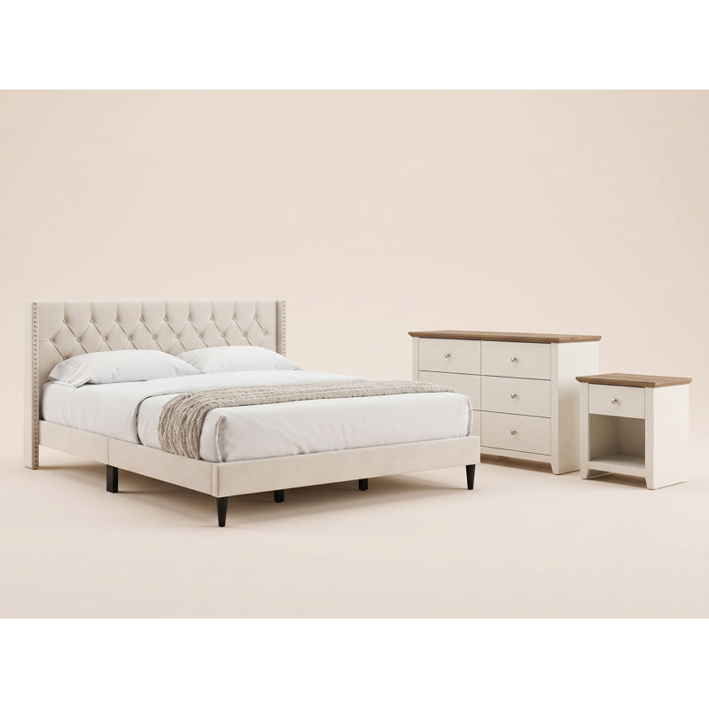Tevrat 3 Piece Bedroom Set, King