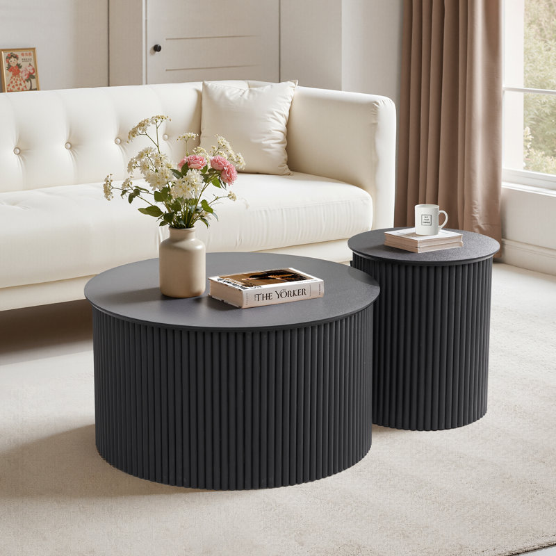2 - Piece Living Room Table Set, Black