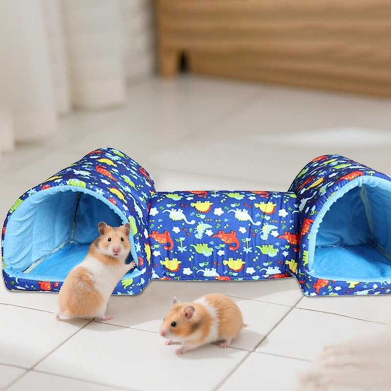 Grotte lavable pour cochons d'Inde 10,2 x 6,7 x 5,9 po lavable pour lapins Chinchillas, bleu, UB1