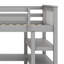 Lit mezzanine en bois avec bureau sous le lit, lit mezzanine avec 4 tablettes de rangement-1421456977-1421456979