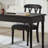 Black Rubberwood Double-drawer Writing Desk-551191478