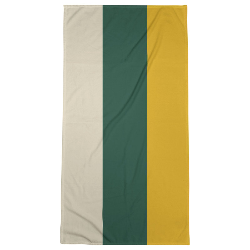 Lightweight Bath Towel, Minnesota Wheat/Forest Green/Harvest Gold, Poly/Cotton