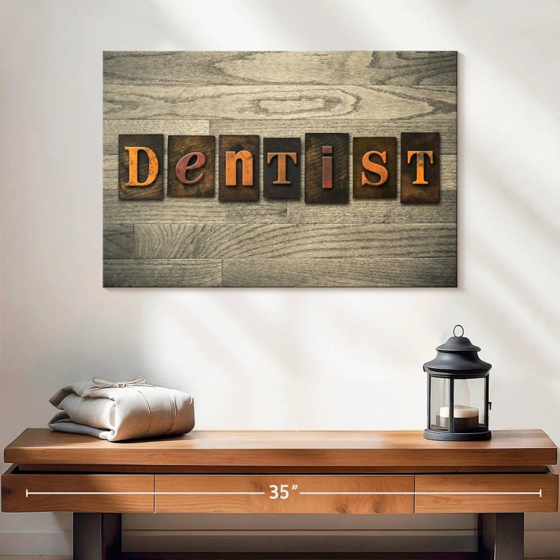 Alcaraz Dentist Typography, 16" H x 24" W