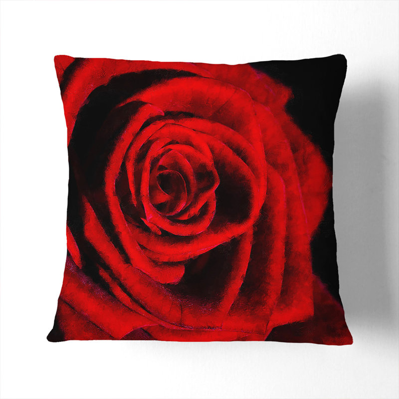Square Throw Cushion, 40cm H x 40cm W x 15cm D, Black